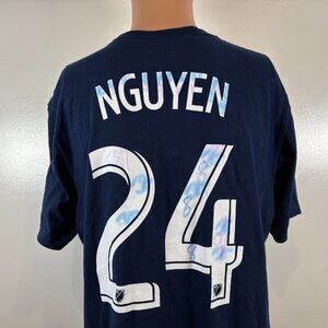 Lee Nguyen Jersey T Shirt Mens Size L Adidas New England Revolution MLS Soccer